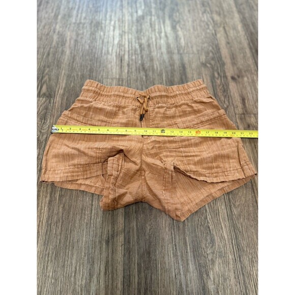 Athleta Cabo Linen‎ Textured 4” Shorts Size 8 Rain Dance Sienna - Picture 11 of 12